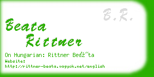 beata rittner business card